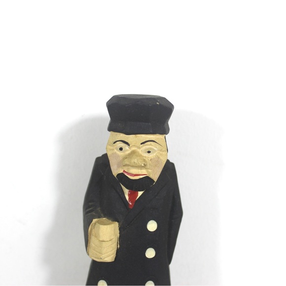 Vintage Hand Carved Wood Sailor Captain Fisherman, Canadian Folk Art - Picture 5 of 8